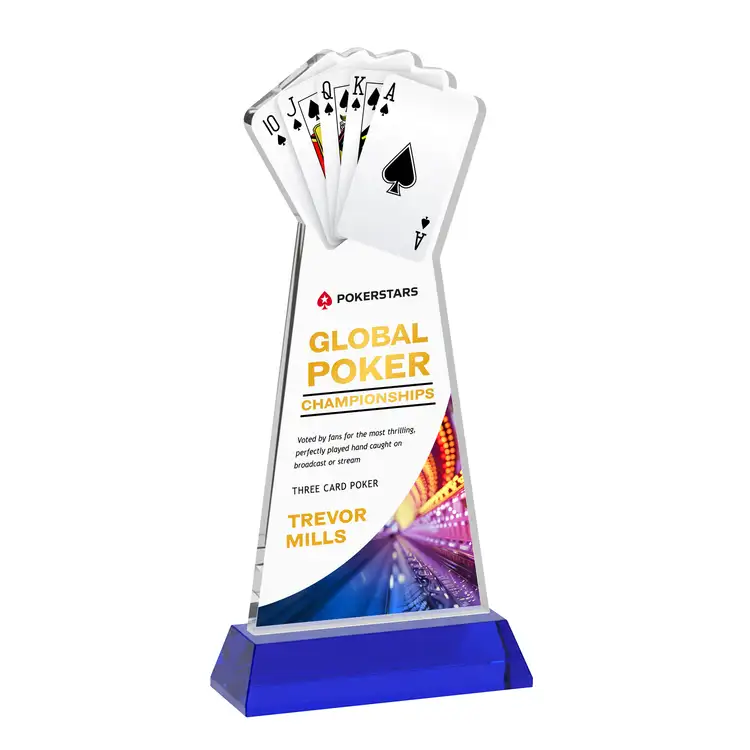Poker Award on Hartford Base - Multicolor #20