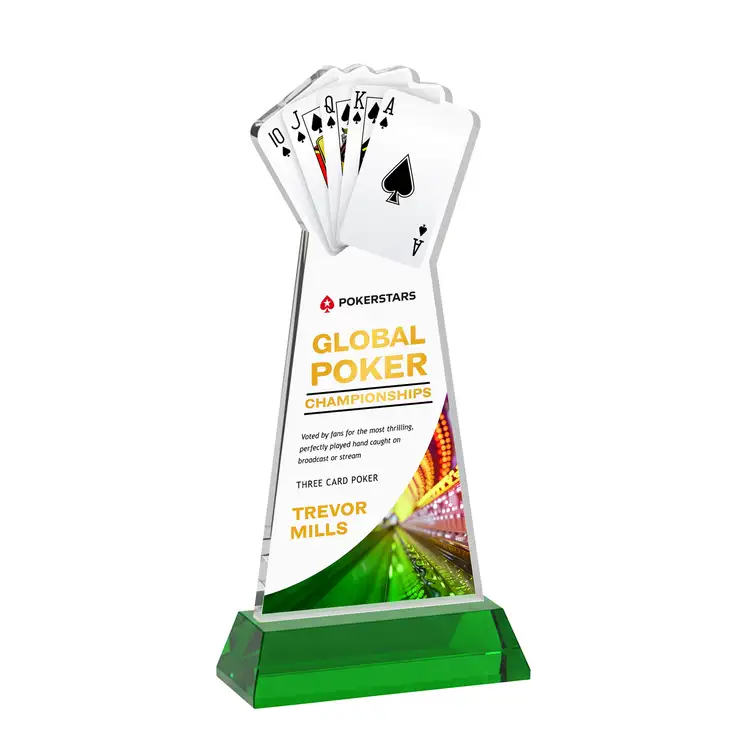 Poker Award on Hartford Base - Multicolor #22