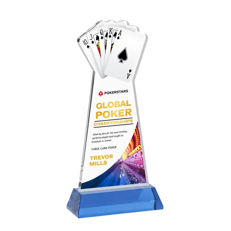 Poker Award on Hartford Base - Multicolor #25