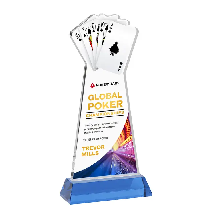 Poker Award on Hartford Base - Multicolor #26
