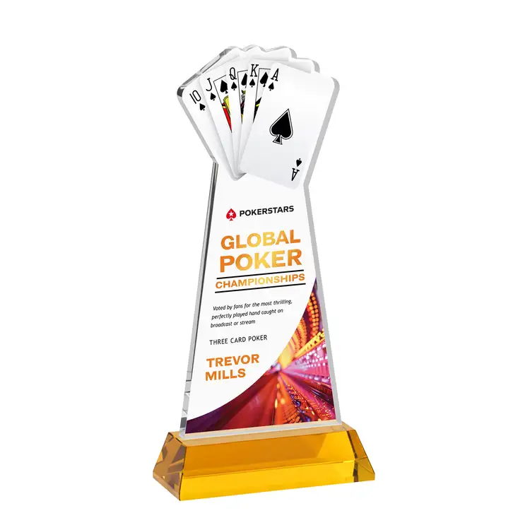 Poker Award on Hartford Base - Multicolor #31