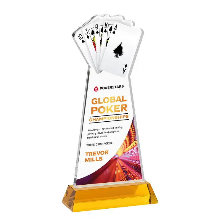Poker Award on Hartford Base - Multicolor #32