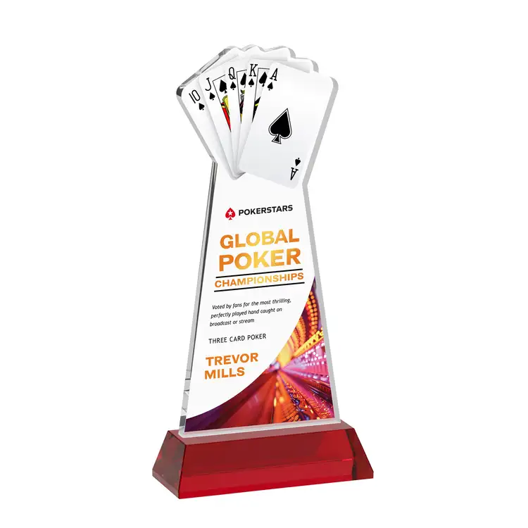 Poker Award on Hartford Base - Multicolor #34