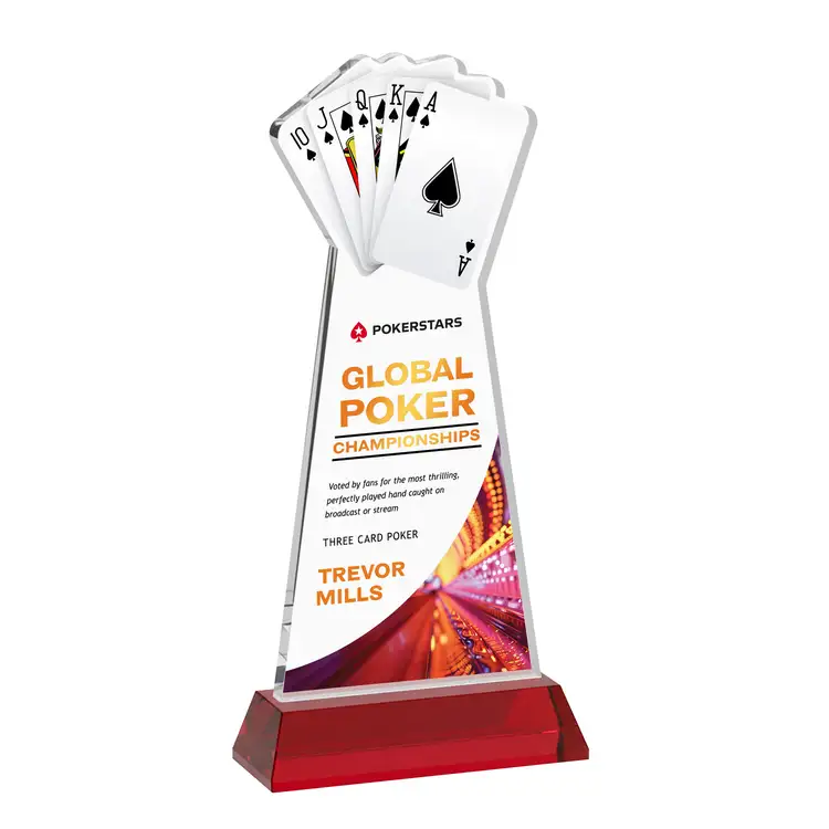 Poker Award on Hartford Base - Multicolor #35