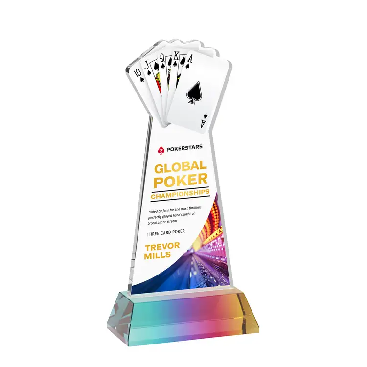 Poker Award on Hartford Base - Multicolor #36