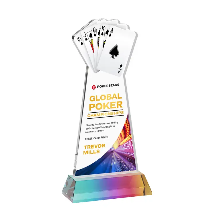 Poker Award on Hartford Base - Multicolor #37
