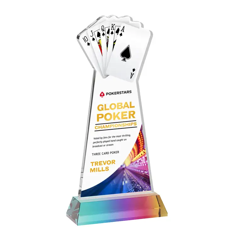 Poker Award on Hartford Base - Multicolor #38