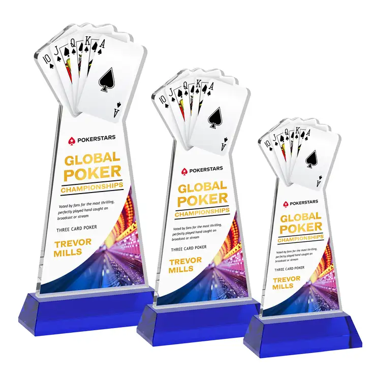 Poker Award on Hartford Base - Multicolor #4