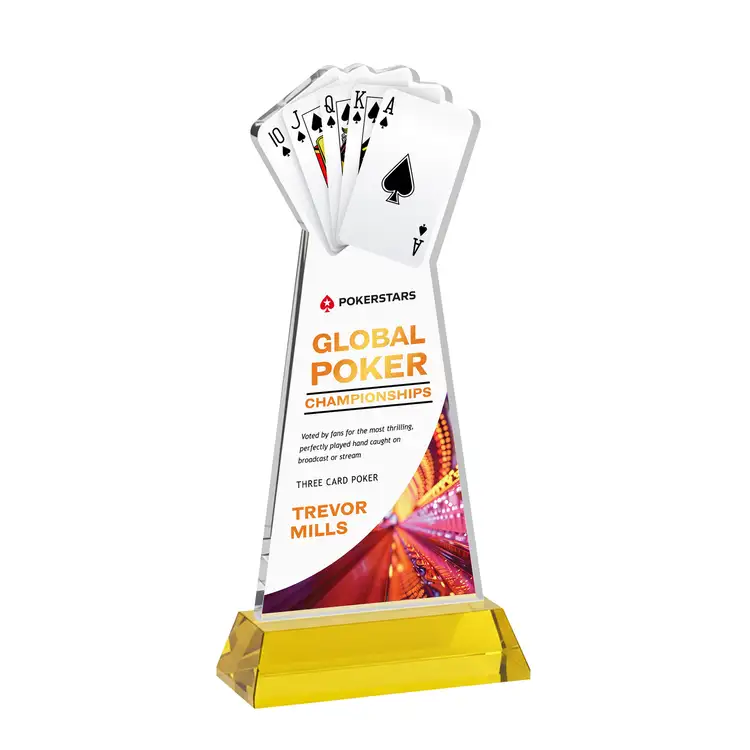 Poker Award on Hartford Base - Multicolor #40