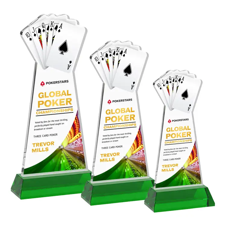 Poker Award on Hartford Base - Multicolor #5