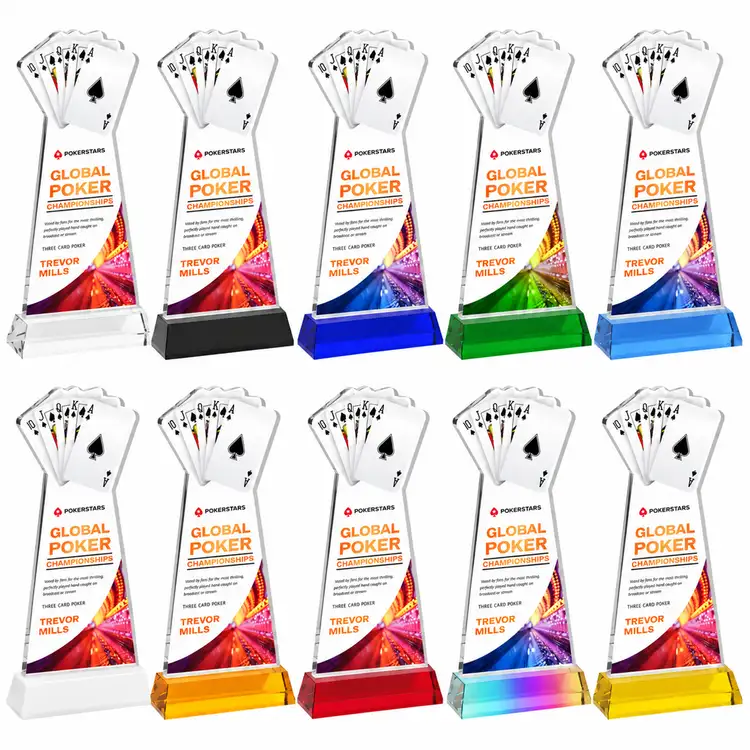 Poker Award on Hartford Base - Multicolor