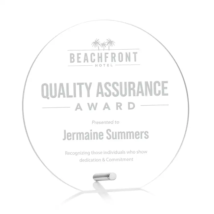 Polaris Acrylic Award - Circle - Laser Engraving #3