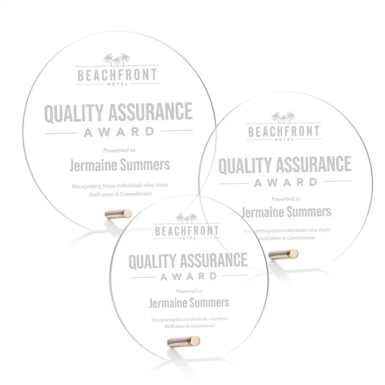 Polaris Acrylic Award - Circle - Laser Engraving