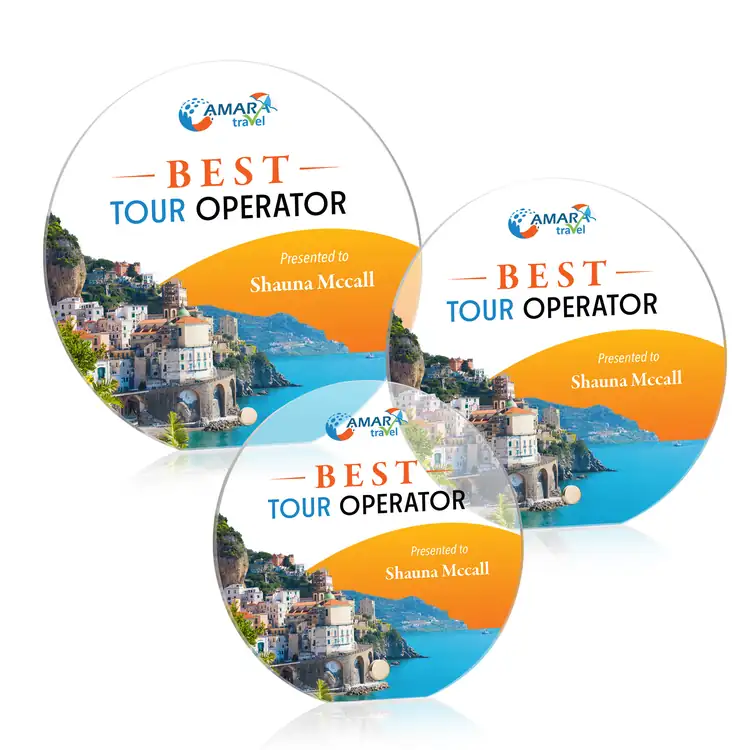 Polaris Acrylic Award - Circle - Multicolor