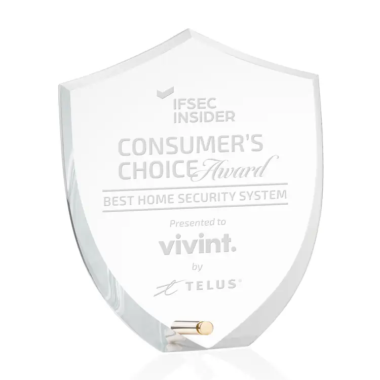 Polaris Acrylic Award - Shield - Laser Engraving #2