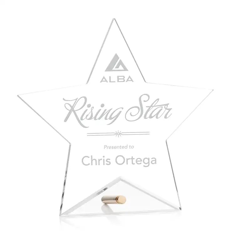 Polaris Acrylic Award - Star - Laser Engraving #2