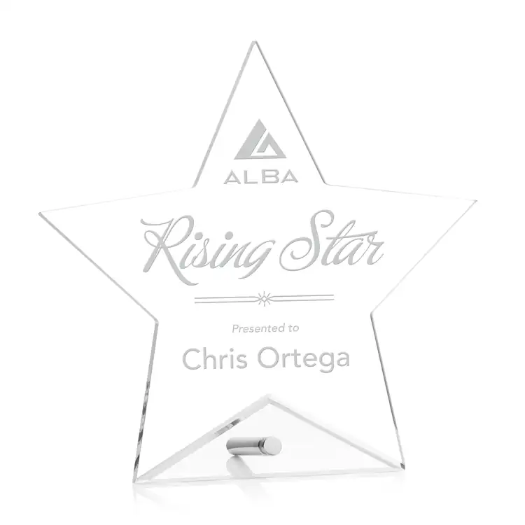 Polaris Acrylic Award - Star - Laser Engraving #3