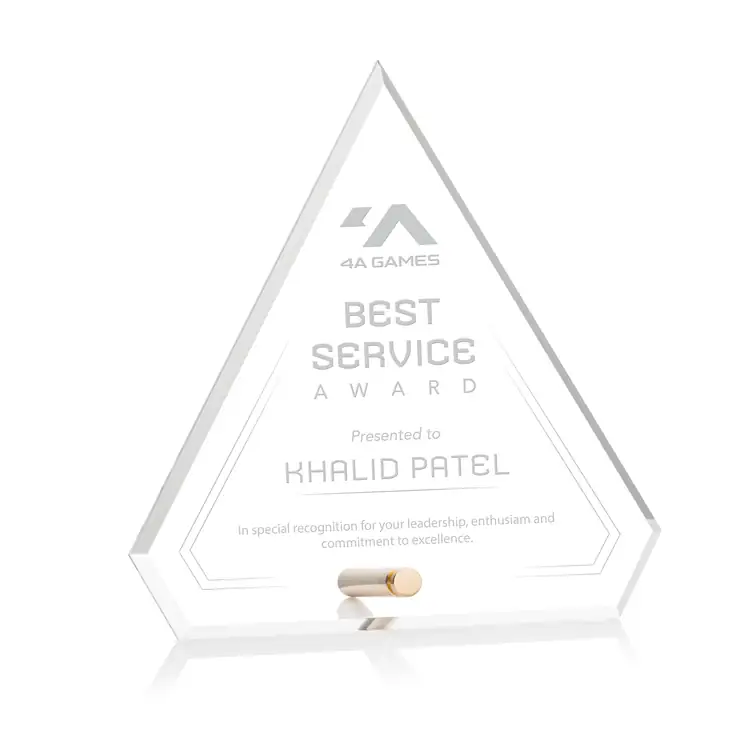 Polaris Acrylic Award - Diamond - Laser Engraving #2