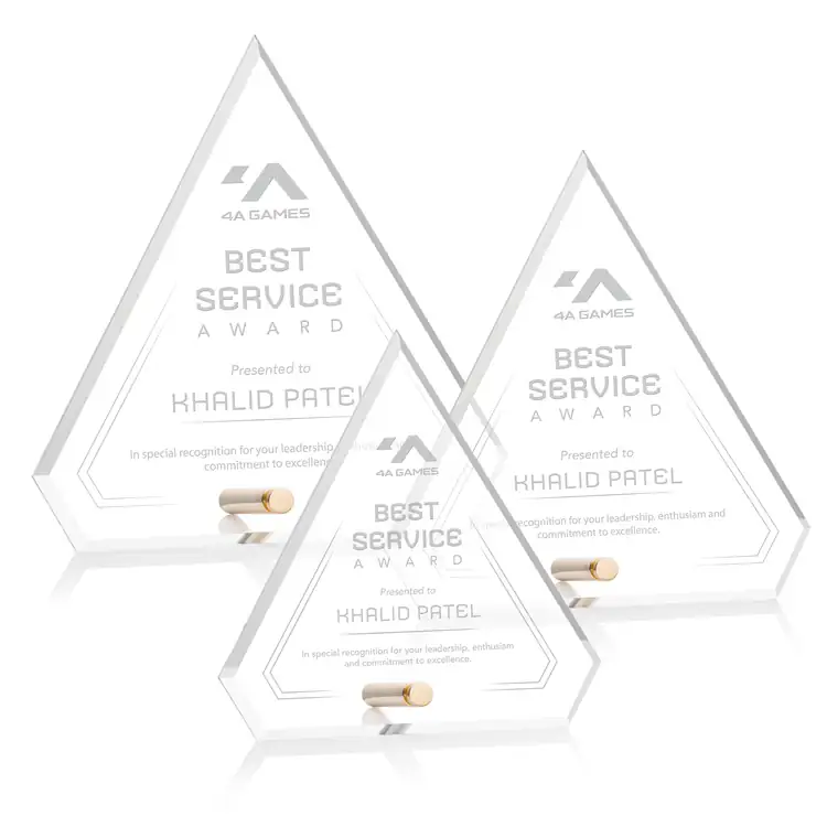 Polaris Acrylic Award - Diamond - Laser Engraving