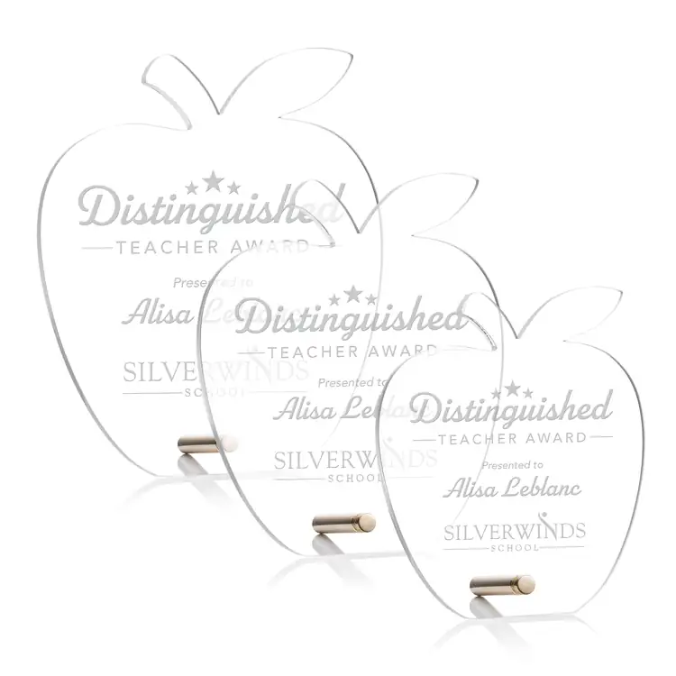 Polaris Acrylic Award - Apple - Laser Engraving