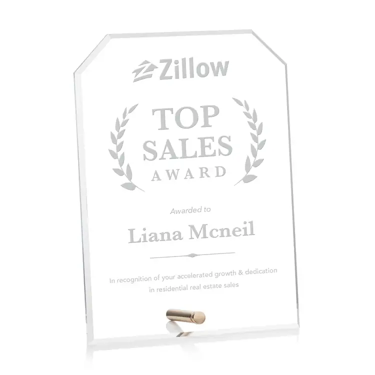 Polaris Acrylic Award - Clipped Rectangle - Laser Engraving #2
