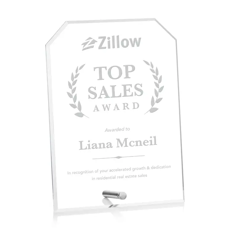 Polaris Acrylic Award - Clipped Rectangle - Laser Engraving #3