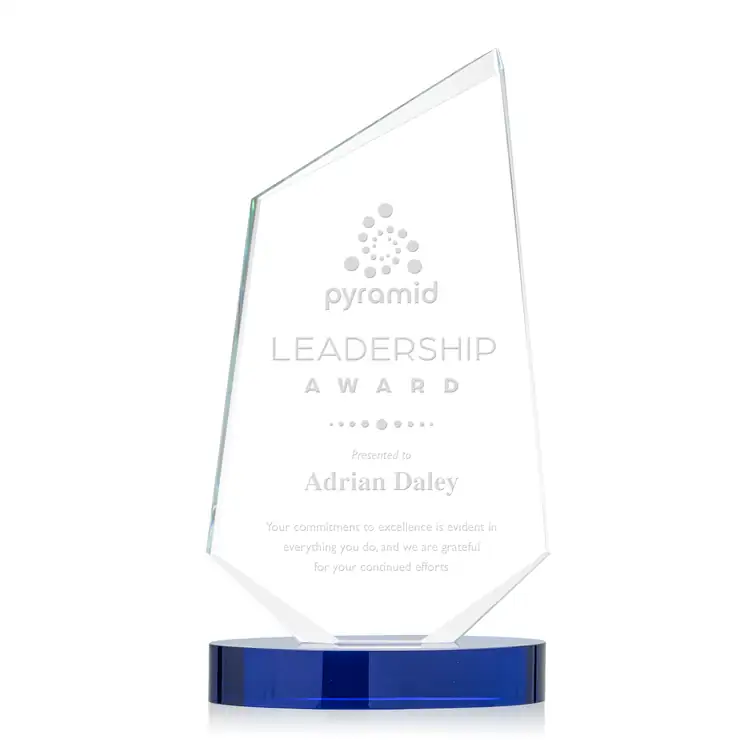 Portland Starfire Crystal Award - Deep Etch #3