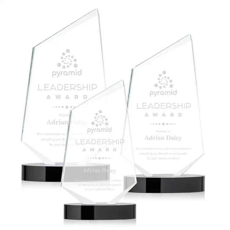 Portland Starfire Crystal Award - Deep Etch