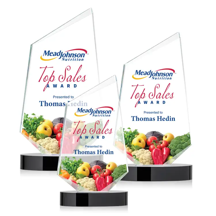 Trophée Portland en cristal Starfire - Multicolore