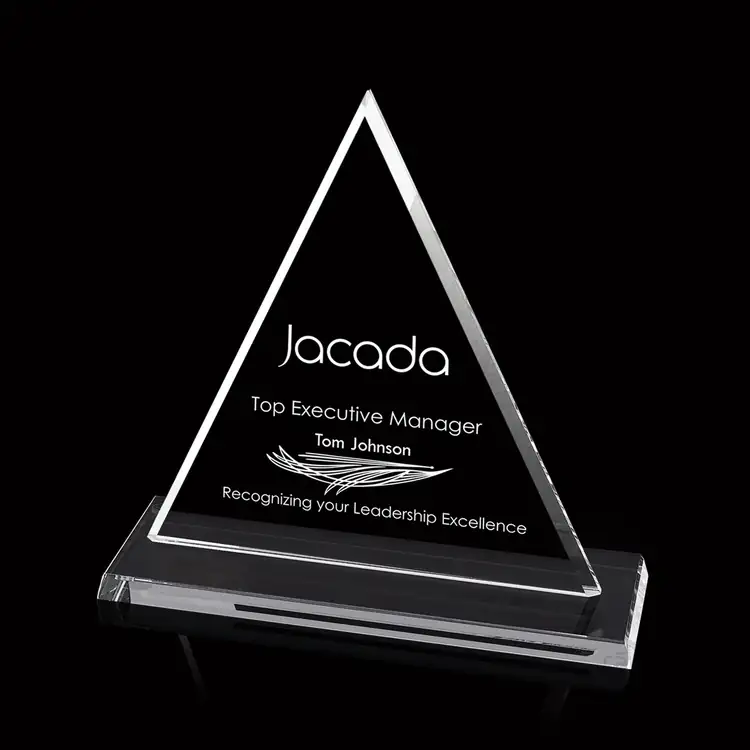 Princeton Triangular Starfire Glass Award #2