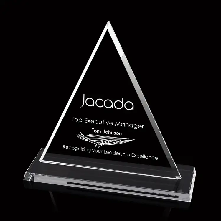 Princeton Triangular Starfire Glass Award #4