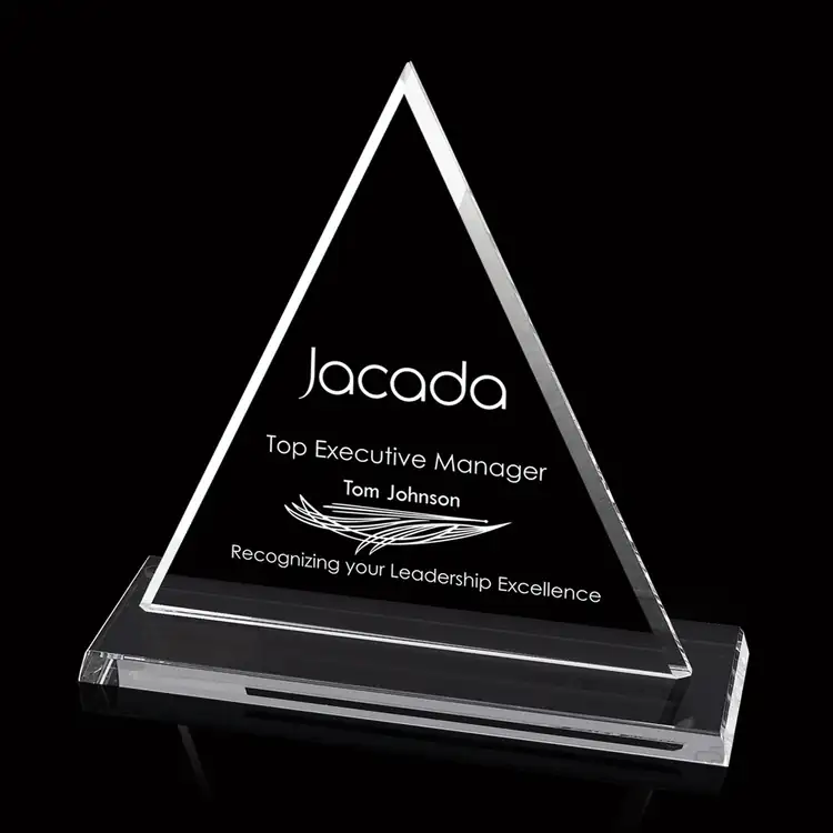 Princeton Triangular Starfire Glass Award #5