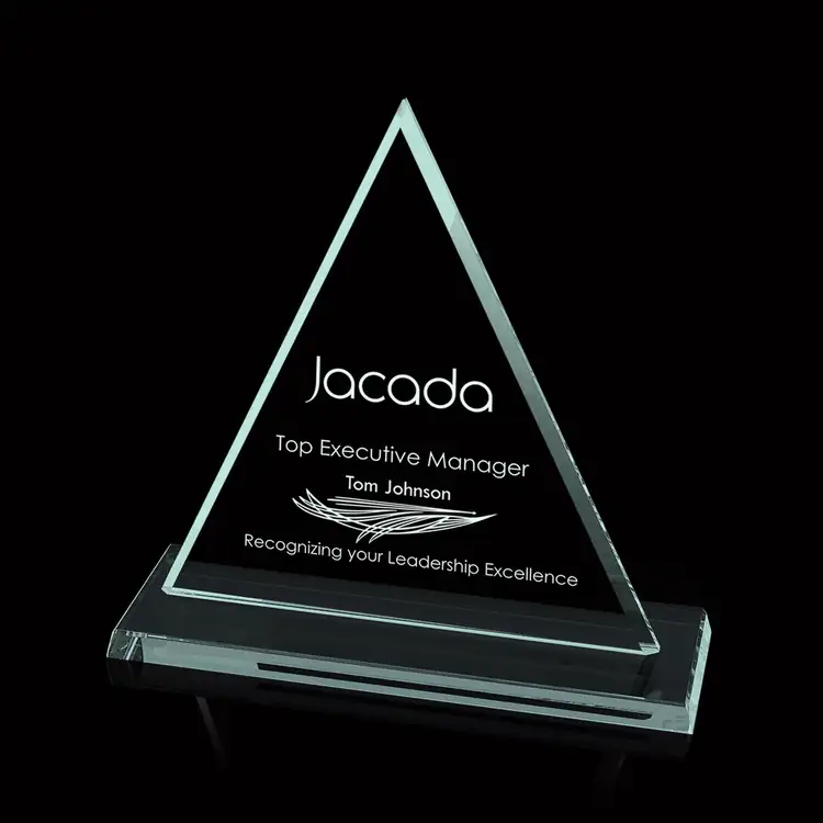Trophée Princeton triangulaire en verre jade #2