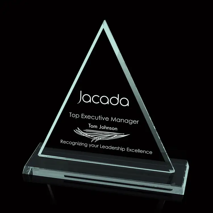 Trophée Princeton triangulaire en verre jade #4