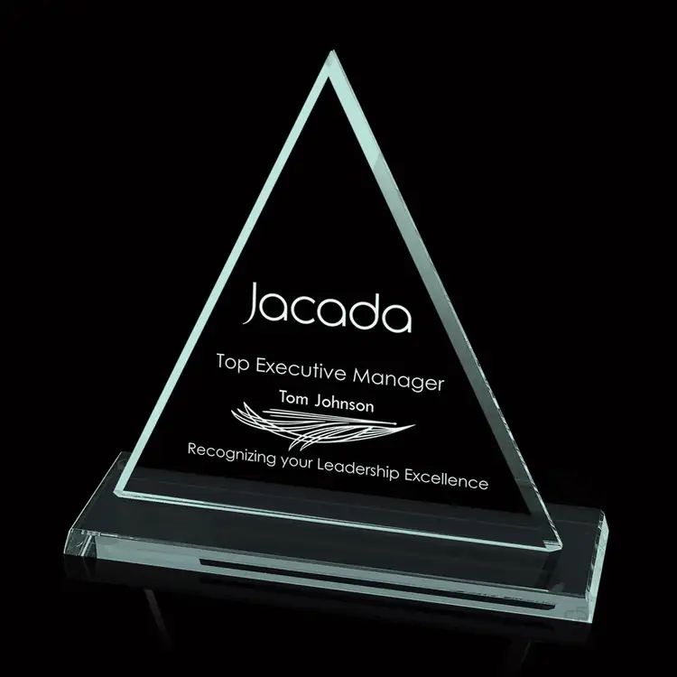 Trophée Princeton triangulaire en verre jade #5