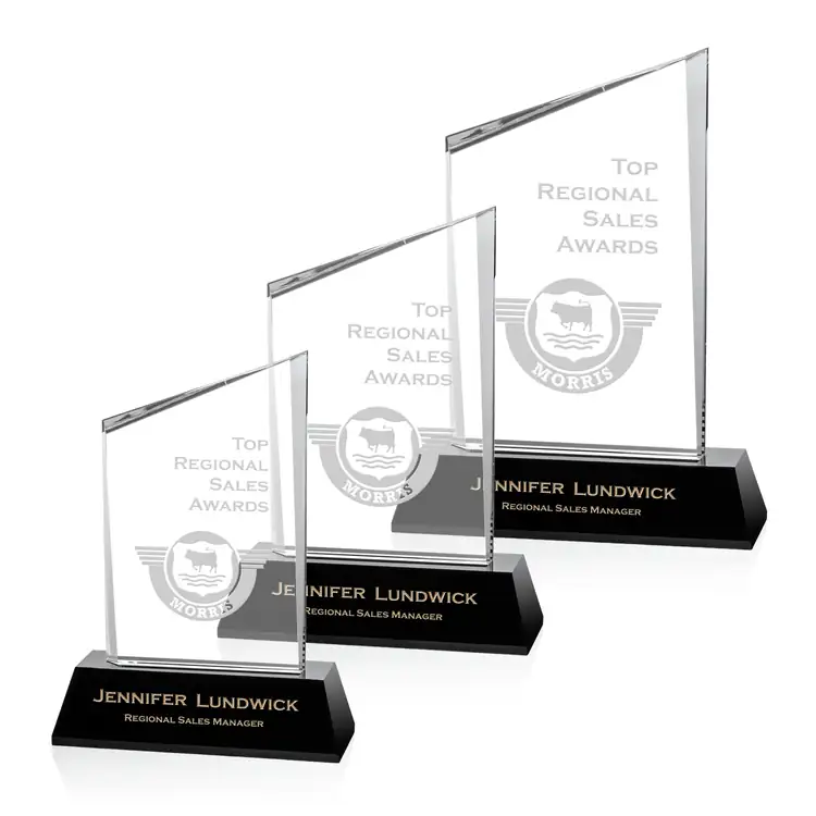 Prudencia Optical Crystal Award on Black Base
