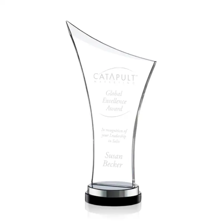 Quarton Starfire Crystal Award on Black Base #2