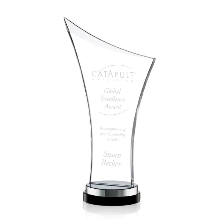 Quarton Starfire Crystal Award on Black Base #3