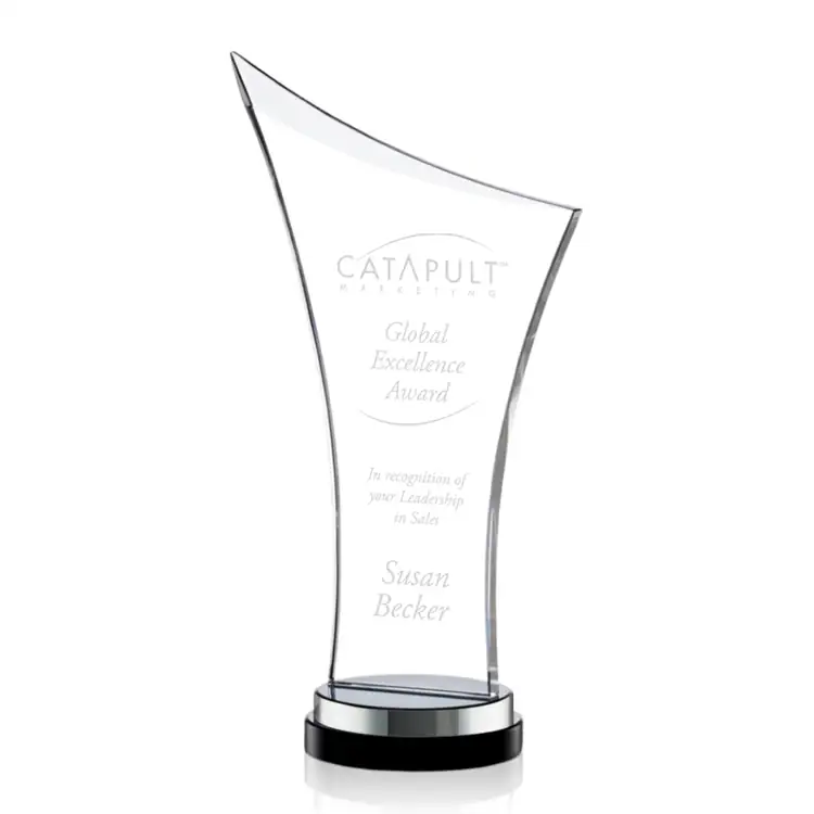 Quarton Starfire Crystal Award on Black Base #4