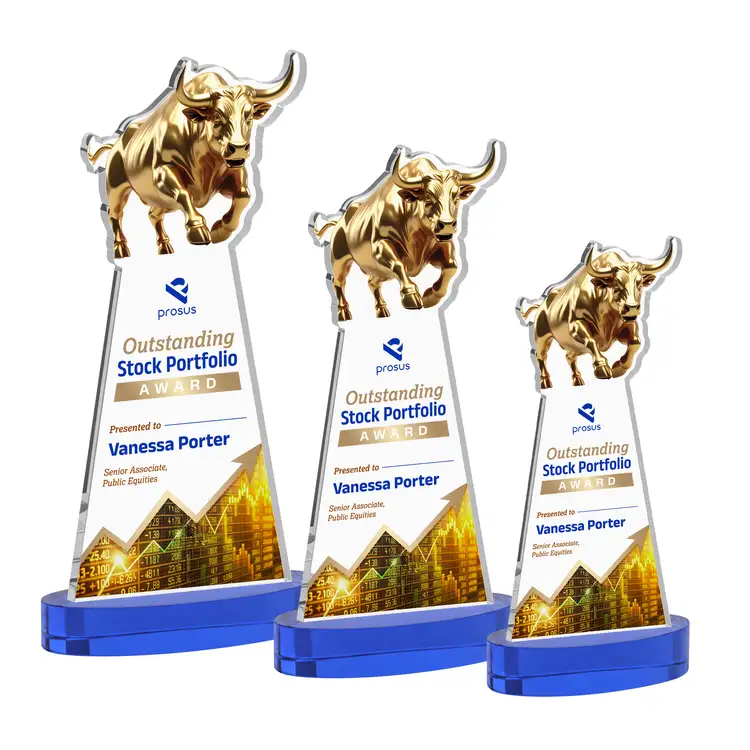 Trophée Raging Bull sur socle Alberton - Multicolore #4