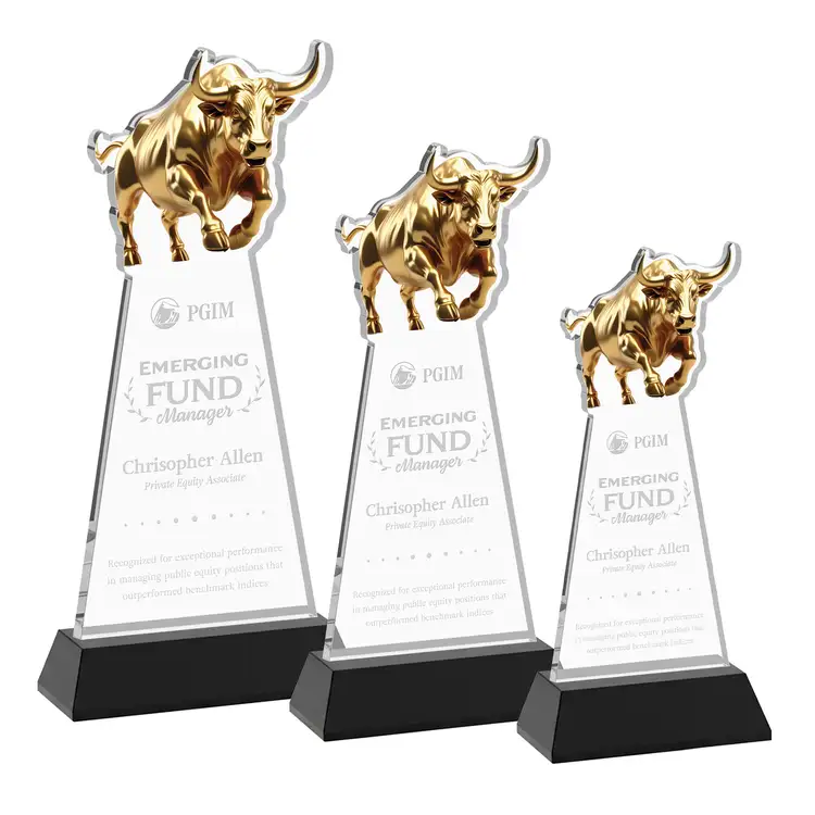 Raging Bull Award on Hartford Base - Deep Etch #3