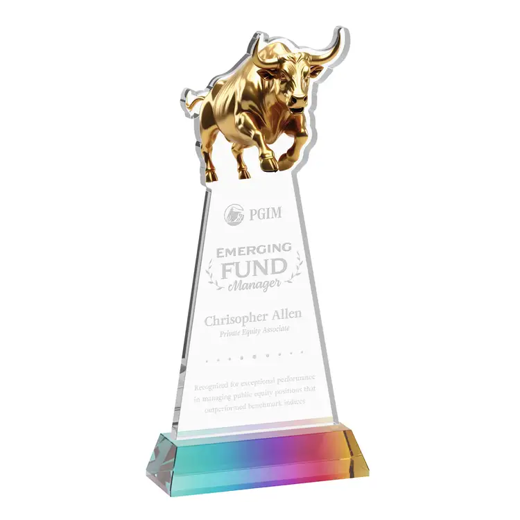 Raging Bull Award on Hartford Base - Deep Etch #38