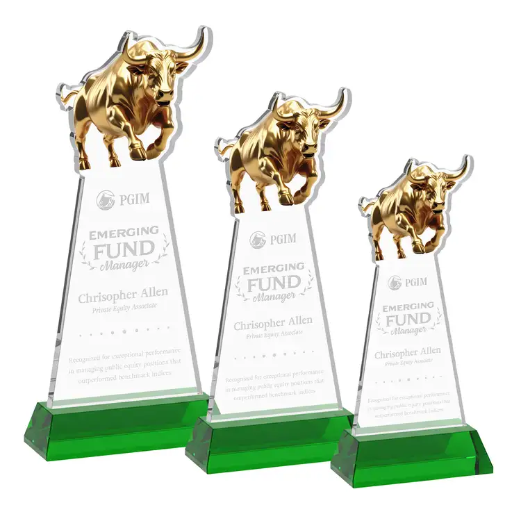 Raging Bull Award on Hartford Base - Deep Etch #5