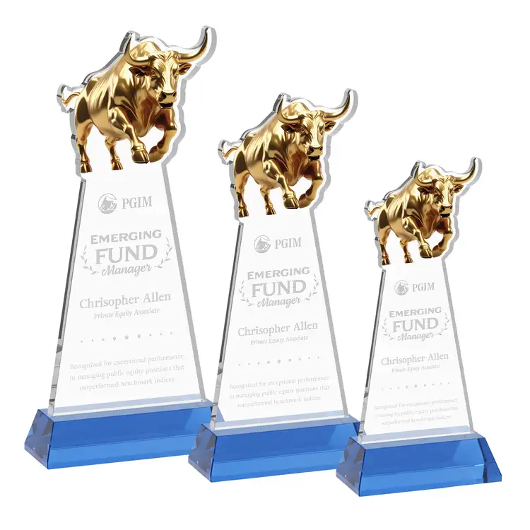 Raging Bull Award on Hartford Base - Deep Etch #6