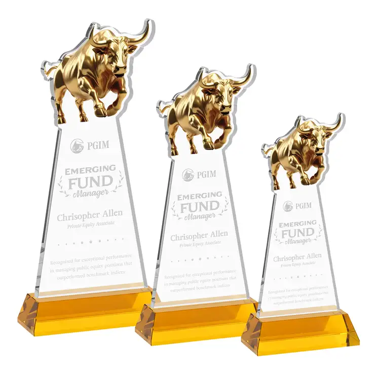 Raging Bull Award on Hartford Base - Deep Etch #8