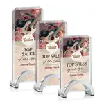 Trophée Ravel en cristal Starfire sur socle en aluminium - Multicolore