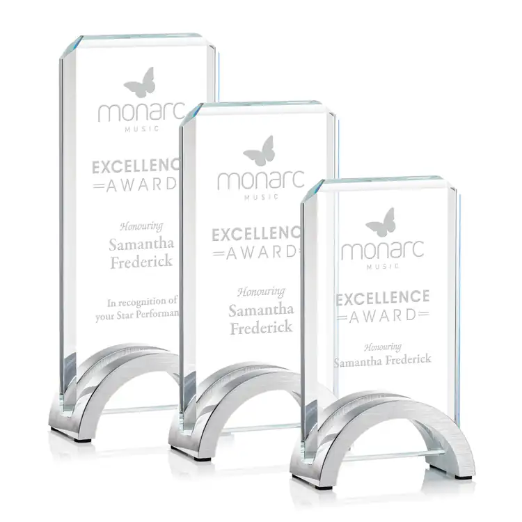 Ravel Starfire Crystal Award on Aluminum Base