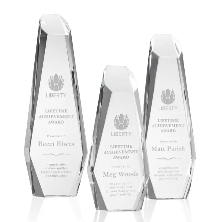 Rawlinson Optical Crystal Award - Deep Etch