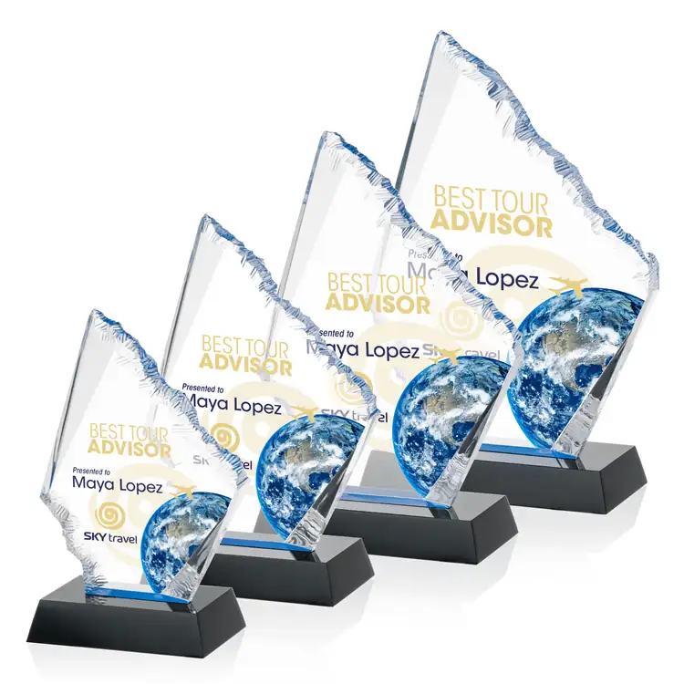Reddington Acrylic Award with Blue Accents - Multicolor