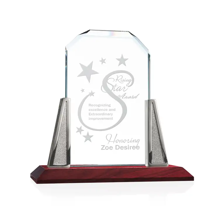 Renata Starfire Crystal Award with Pewter-Tone Accents #2